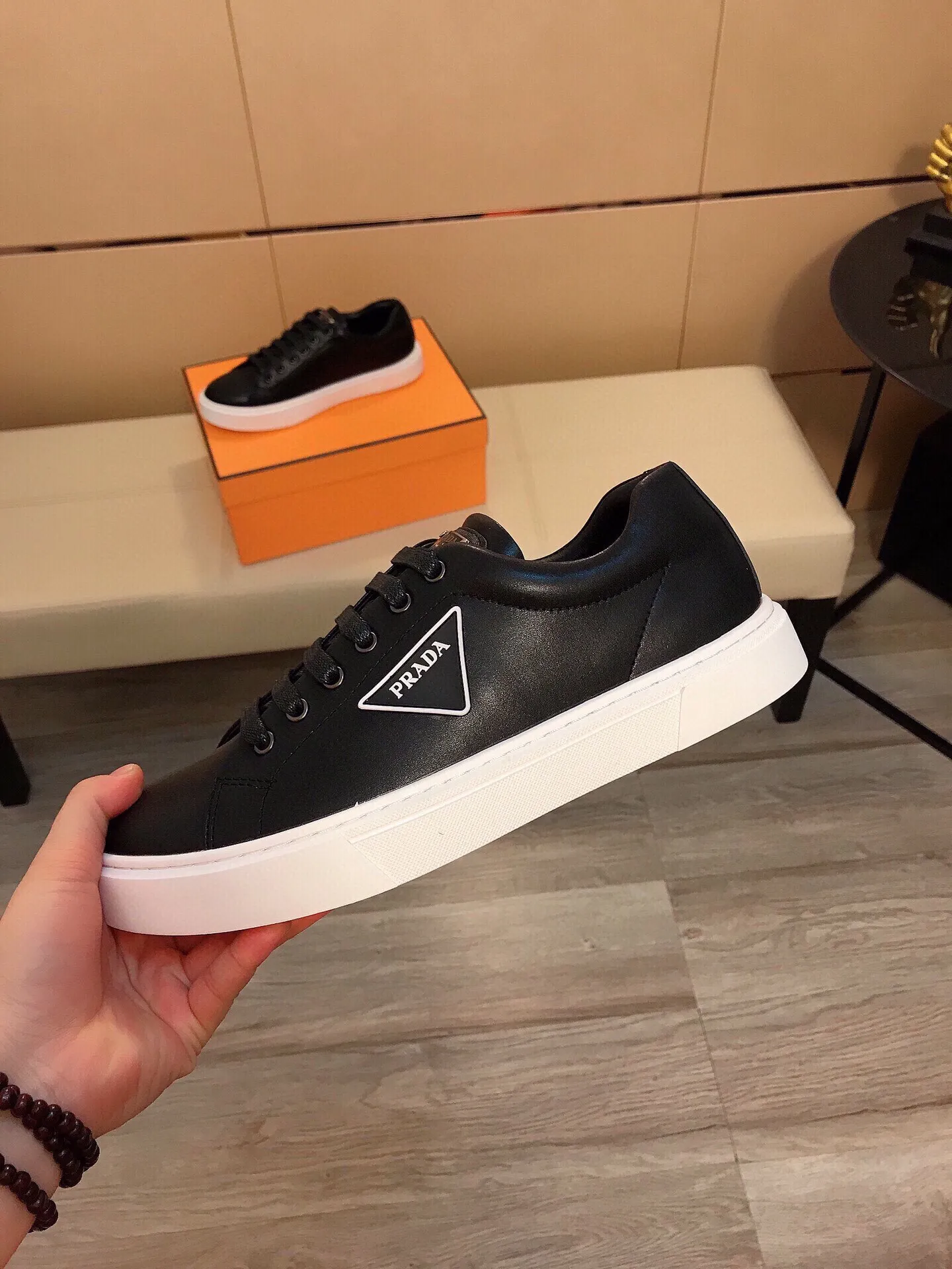 Ex-factory price 360🔥🆕Prada [Prada] latest casual and fashionable men's shoes👟hot style💥simple and elegant style, exclusive for trendy men. Unique latest brand elements👑, fashionable and generous, original imported cowhide fabric, genuine leather lining, super comfortable and wear-resistant outsole, classic model taken in kind, size: 38-44